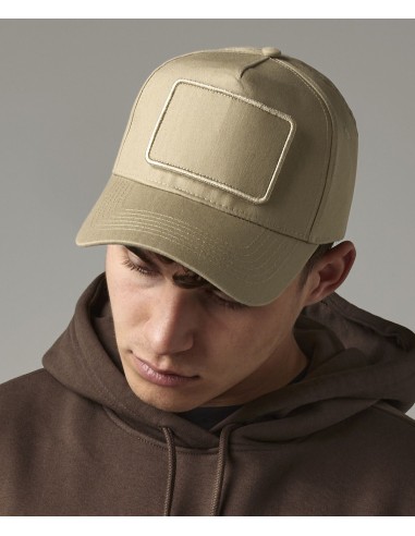 B-BC638-Casquette à 5 Panneaux avec Patch Amovible